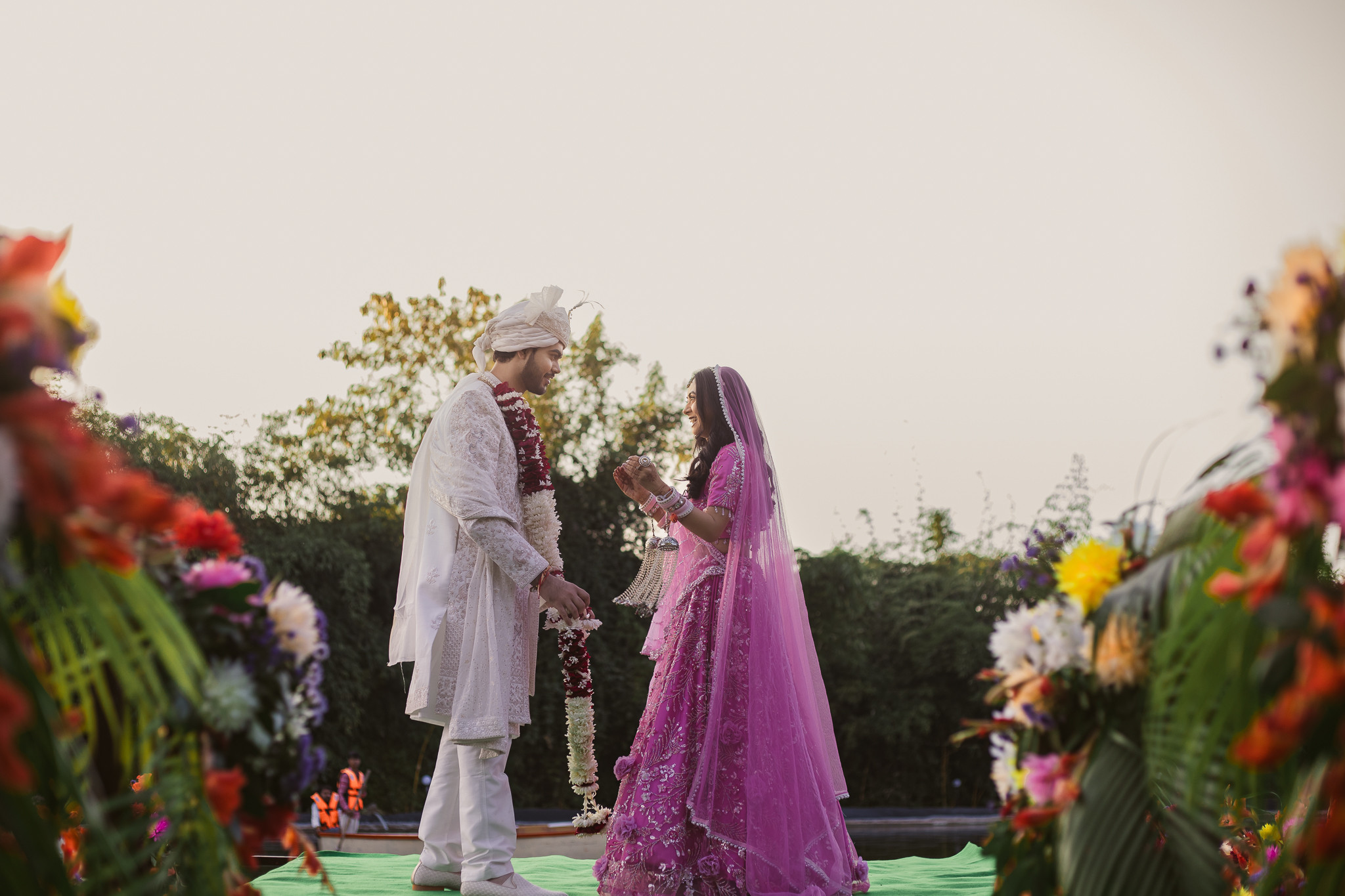 Varmala celebration at Unwind Resort